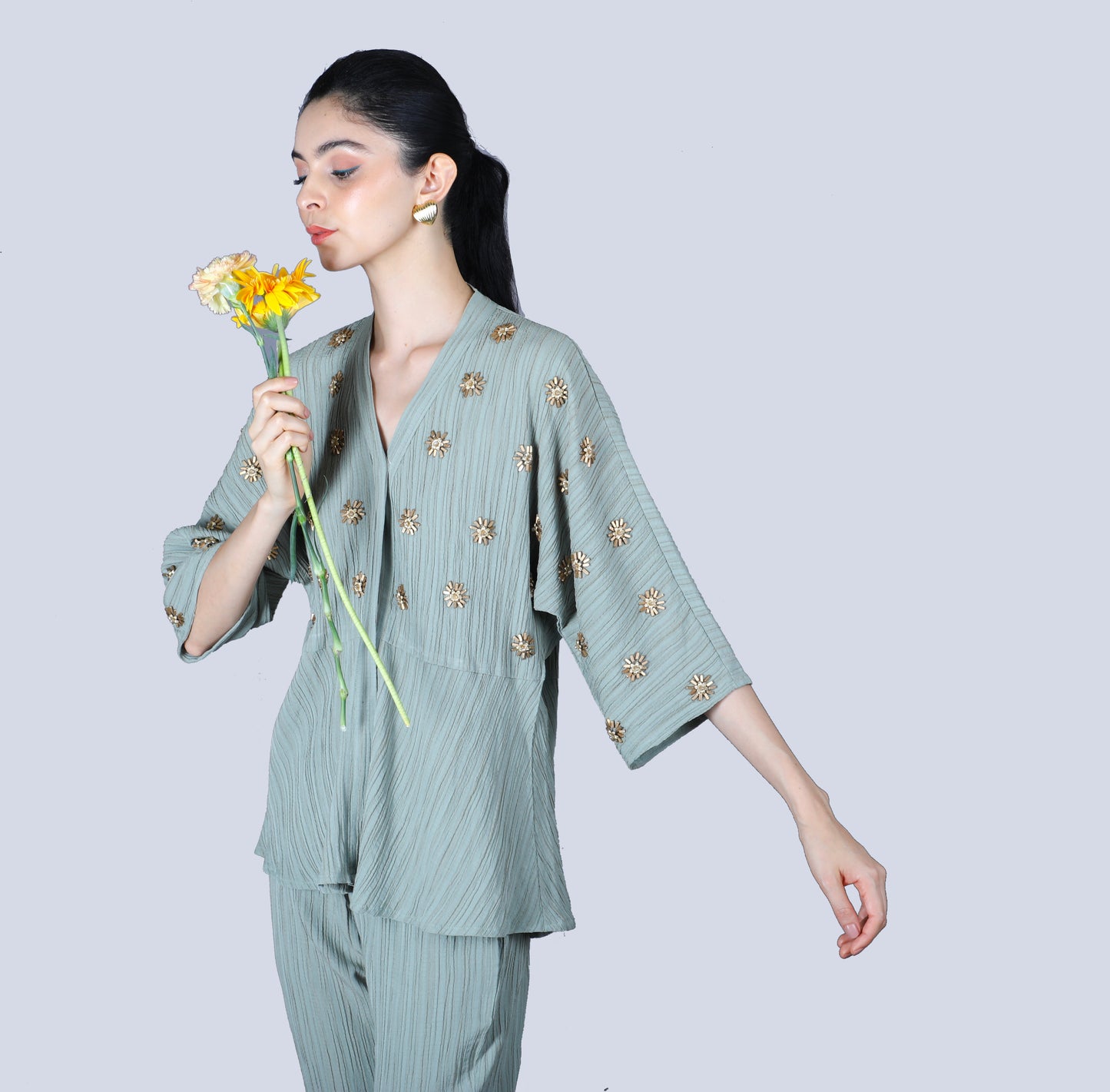 Motifiq drop shoulder sleeves coord for Women
