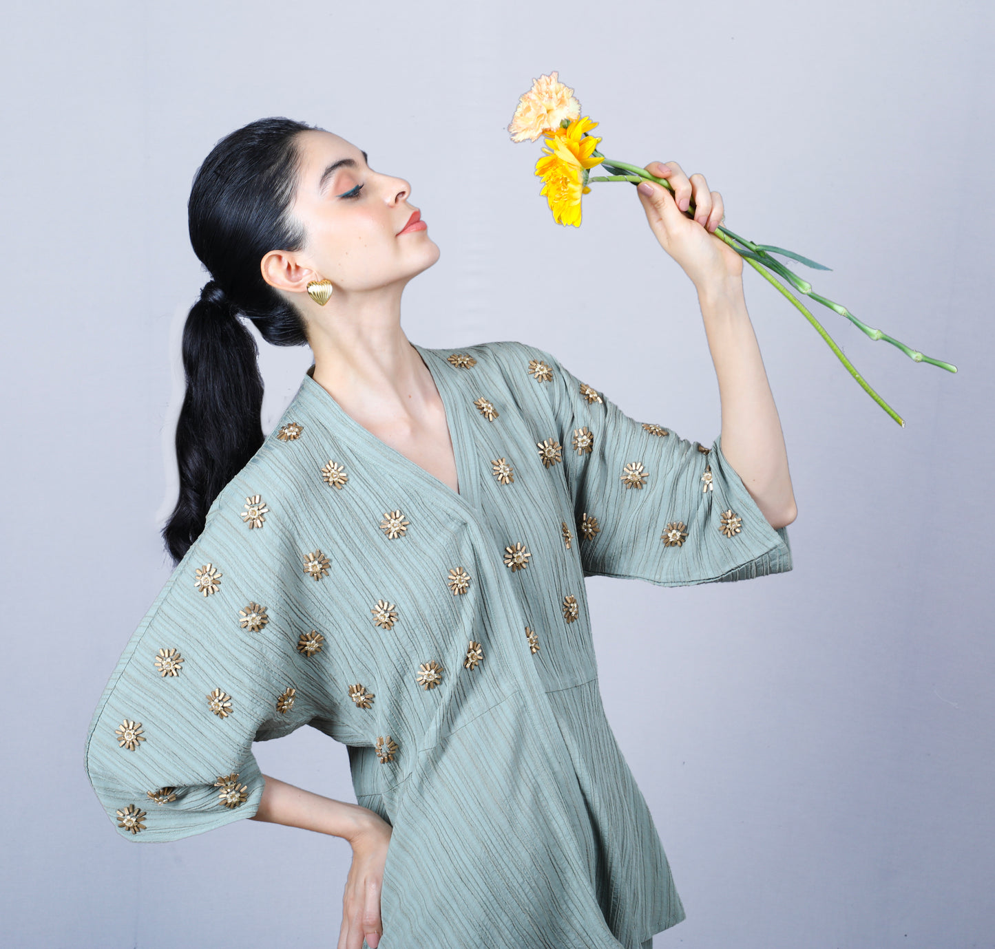 Motifiq drop shoulder sleeves coord for Women