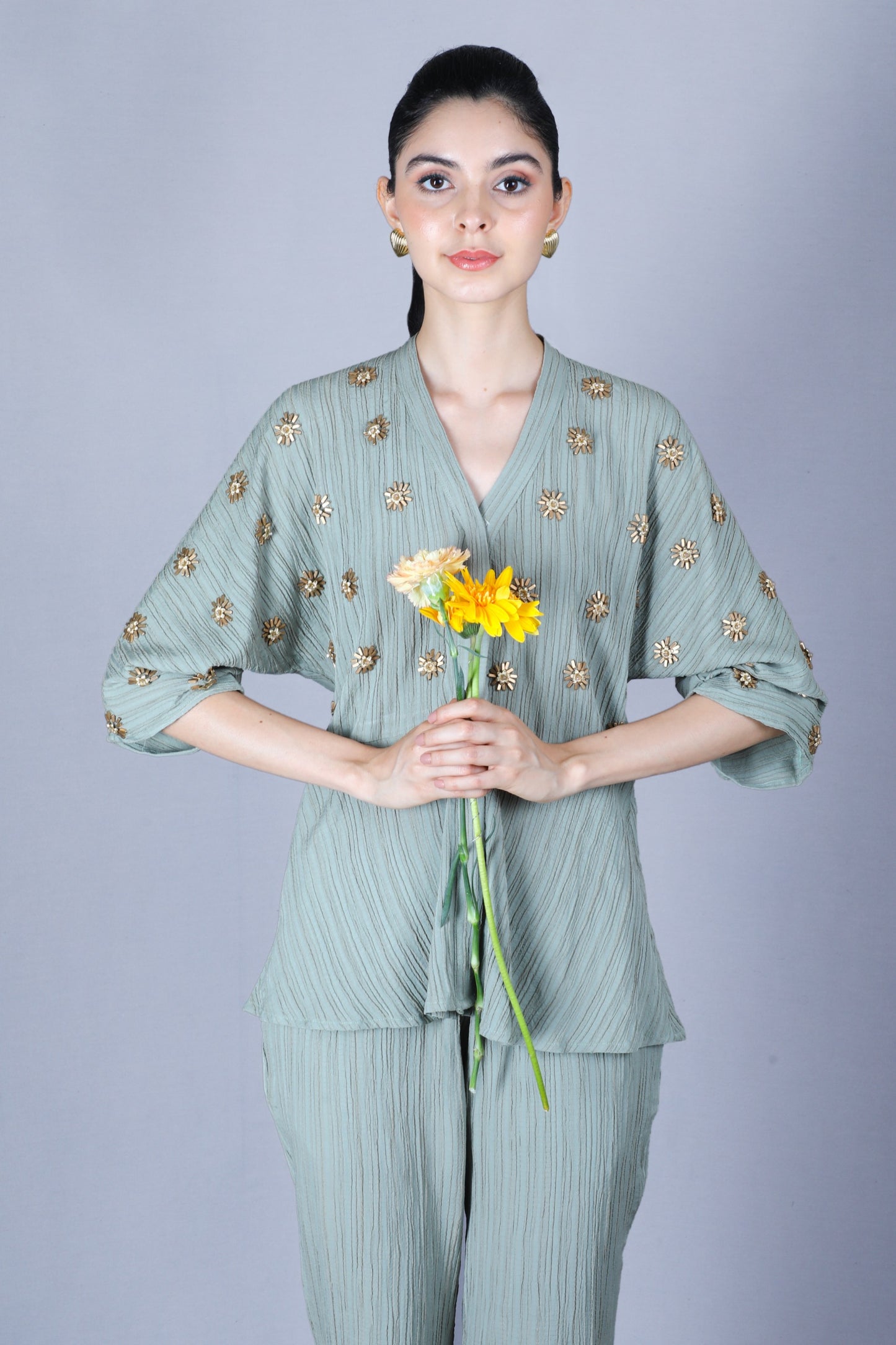 Motifiq drop shoulder sleeves coord for Women