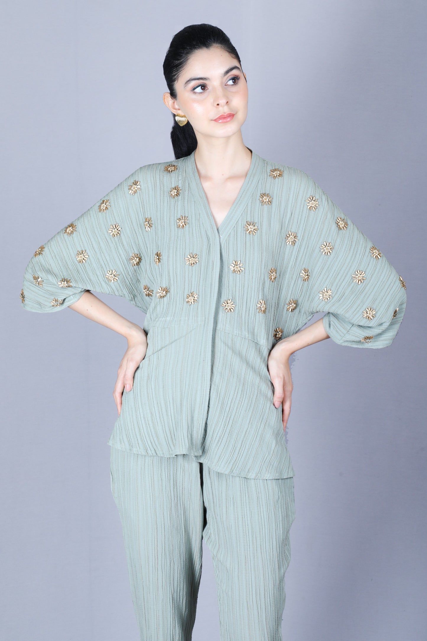 Motifiq drop shoulder sleeves coord for Women