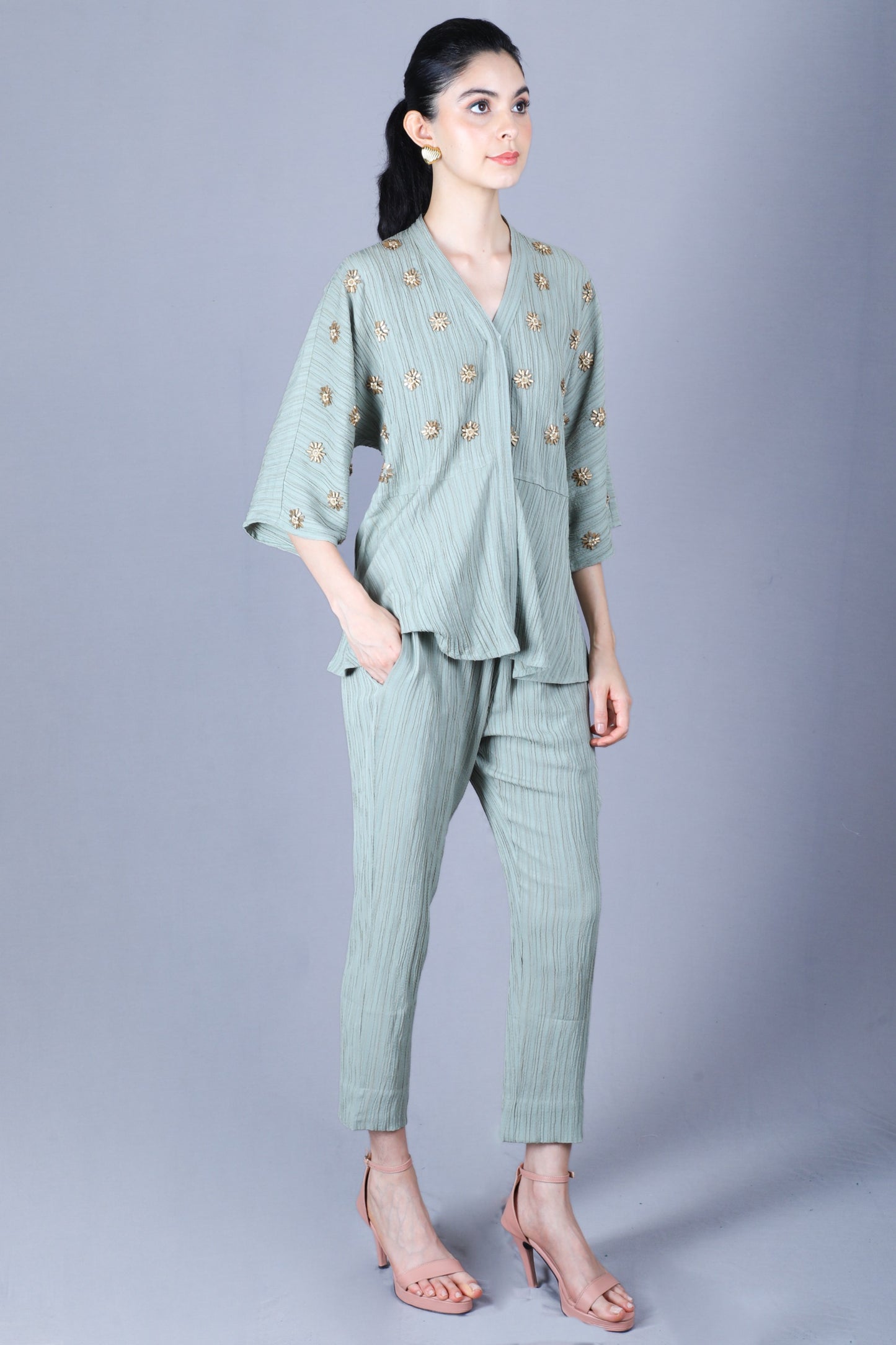 Motifiq drop shoulder sleeves coord for Women