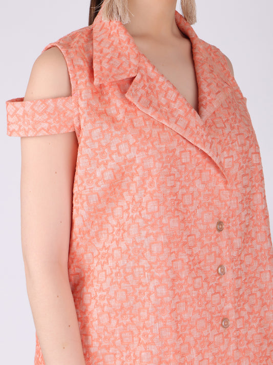 Off Shoulder Orange Top