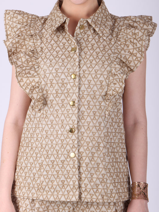 Linen Frill Shirt