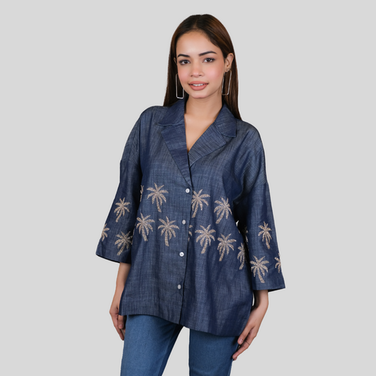 Denim Palm Shirt