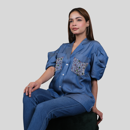 Denim Shirt with pocket