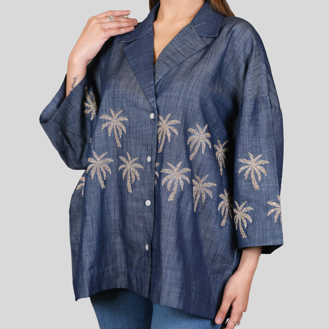 Denim Palm Shirt