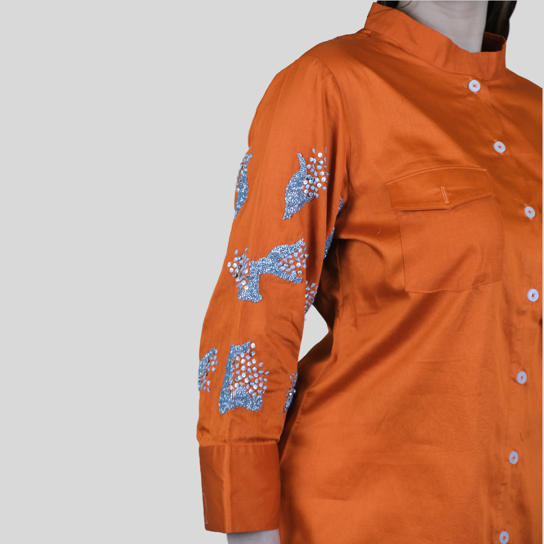 Orange Shirt With Pocket