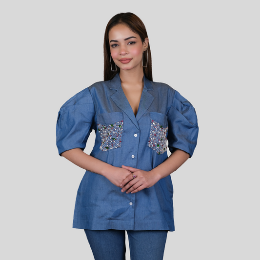 Denim Shirt with pocket