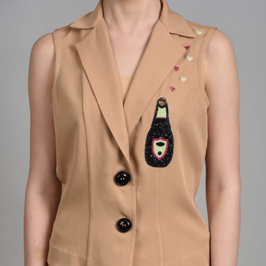 Tan Brown Waist Jacket